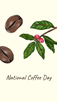 National Coffee Day Illustration Facebook Story Design