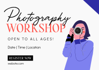 Photography Workshop for All Postcard Image Preview