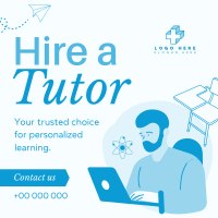 Tutor for Hire Instagram post Image Preview