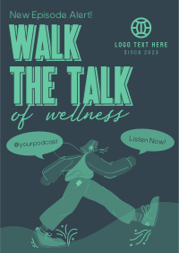Walk Wellness Podcast Flyer Design