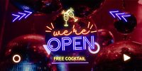 Bar is Open Twitter Post Design