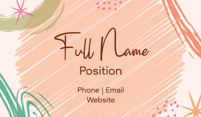 Abstract Bold Strokes Business Card Image Preview