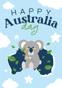 Koala Australia Day Poster Image Preview