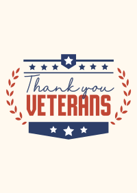 Thank you Veterans Wreath Poster Design