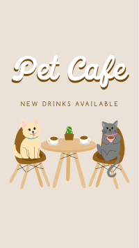 Pet Cafe Free Drink Facebook story Image Preview