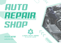 Auto Repair Shop Postcard Design