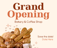 Bakery Opening Notice Facebook Post Design