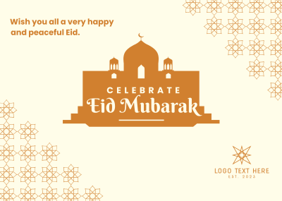 Celebrate Eid Mubarak Postcard Image Preview