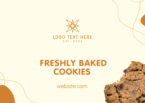 Baked Cookies Postcard Design Image Preview