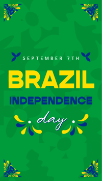 Brazil Independence Patterns Facebook story Image Preview