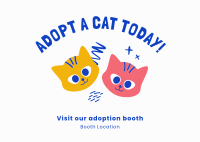 Adopt A Cat Today Postcard Design