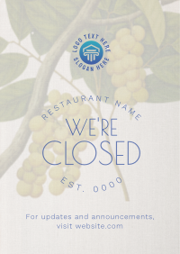 Rustic Closed Restaurant Flyer Image Preview