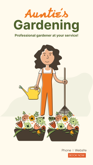 Auntie's Gardening Instagram story