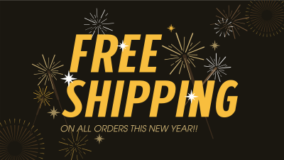 Free Shipping Sparkles Facebook event cover Image Preview
