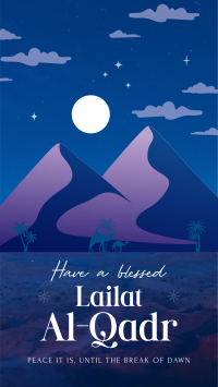 Blessed Lailat al-Qadr Facebook Story Design