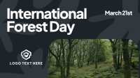 Forest Day Greeting Facebook Event Cover Design