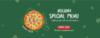 Holiday Pizza Special Facebook Cover Design