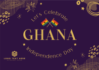 Celebrate Ghana Day Postcard Design