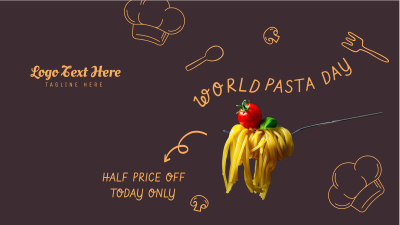 World Pasta Day Doodle Facebook event cover Image Preview