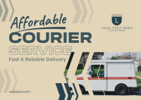 Courier Shipping Service Postcard Image Preview