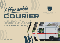 Courier Shipping Service Postcard Design