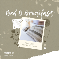 Homey Bed and Breakfast Instagram Post Design