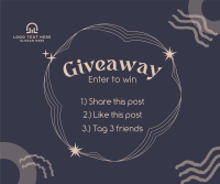Abstract Giveaway Rules Facebook Post Design