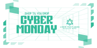 Futuristic Cyber Monday Twitter Post Design