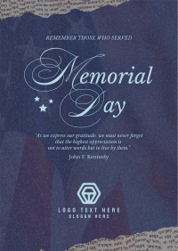 Rustic Memorial Day Poster Design