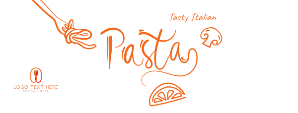 Italian Pasta Script Facebook Cover Design Image Preview