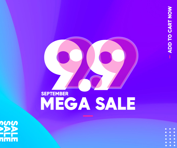 9.9 Mega Sale Facebook Post Design Image Preview