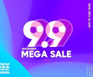 9.9 Mega Sale Facebook post