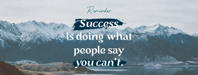 Success Motivational Quote Facebook cover Image Preview