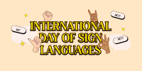 Sign Languages Day Celebration Twitter post Image Preview