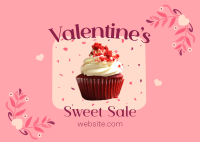 Valentines Cupcake Sale Postcard Image Preview