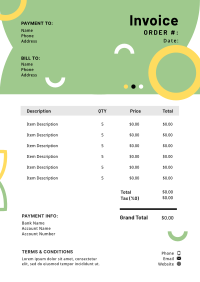 Abstract Canopy Invoice Preview