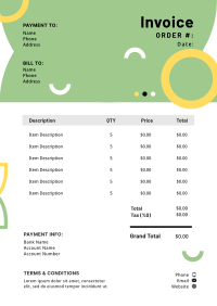 Abstract Canopy Invoice Design