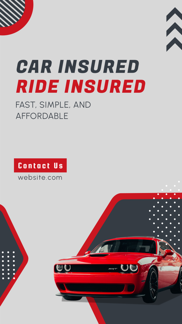 Insured Ride Instagram Story Design Image Preview