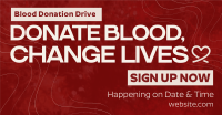 Minimalist Blood Donation Facebook Ad Preview