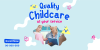 Quality Childcare Services Twitter Post Design