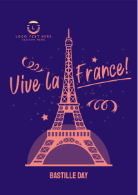 Eiffel Tower Bastille Greeting  Flyer Image Preview