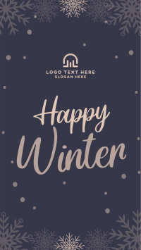 Winter Snowflake Greeting Instagram Reel Design