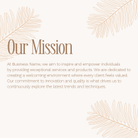 Minimalist Brand Mission Instagram post Image Preview