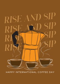 Rise and Sip Poster Design
