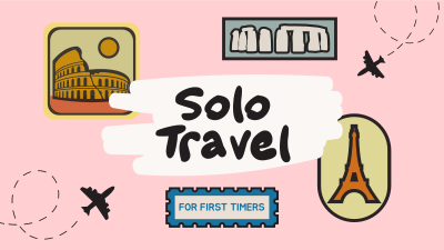 Stickers Solo Traveler Facebook event cover Image Preview