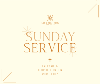 Earthy Sunday Service Facebook Post Design