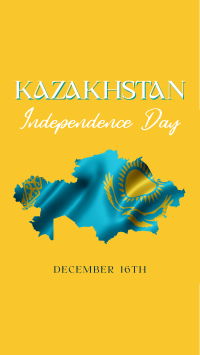 Kazakhstan Day Flag Instagram Story Design