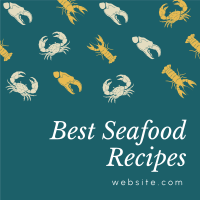 Seafood Recipes Instagram Post Design