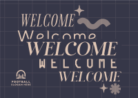 Futuristic Generic Welcome Postcard Design