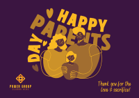 Love Your Parents Postcard Design